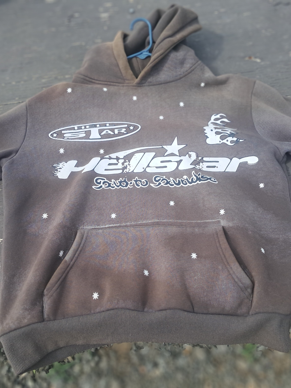 Hellstar Brown/GRAY Graphic Hoodie
